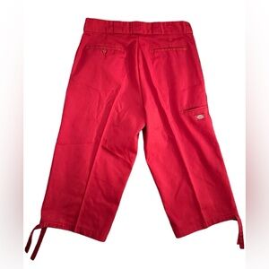 Dickies Pants Woman’s  36x32 RED 85283 Cropped Loose Fit Work Paint Carpenter